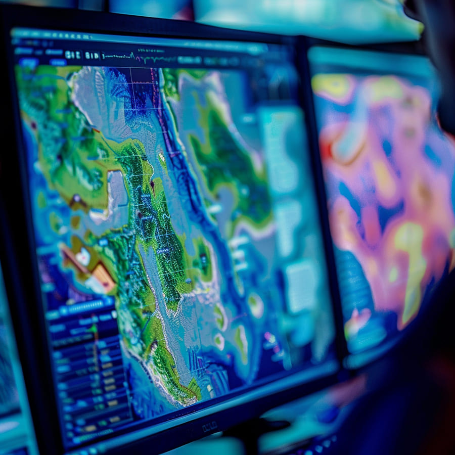 closeup-computer-screen-displaying-climate-resilience-model-coastal-areas