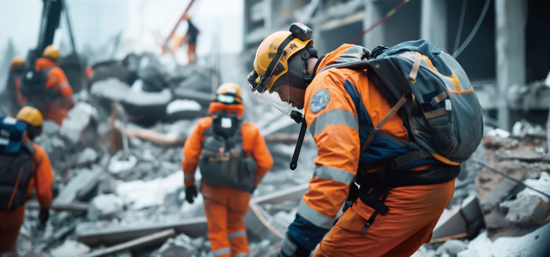 rescue-workers-orange-safety-suits-helmets-conducting-search-rescue-operations-rubble-after-disaster